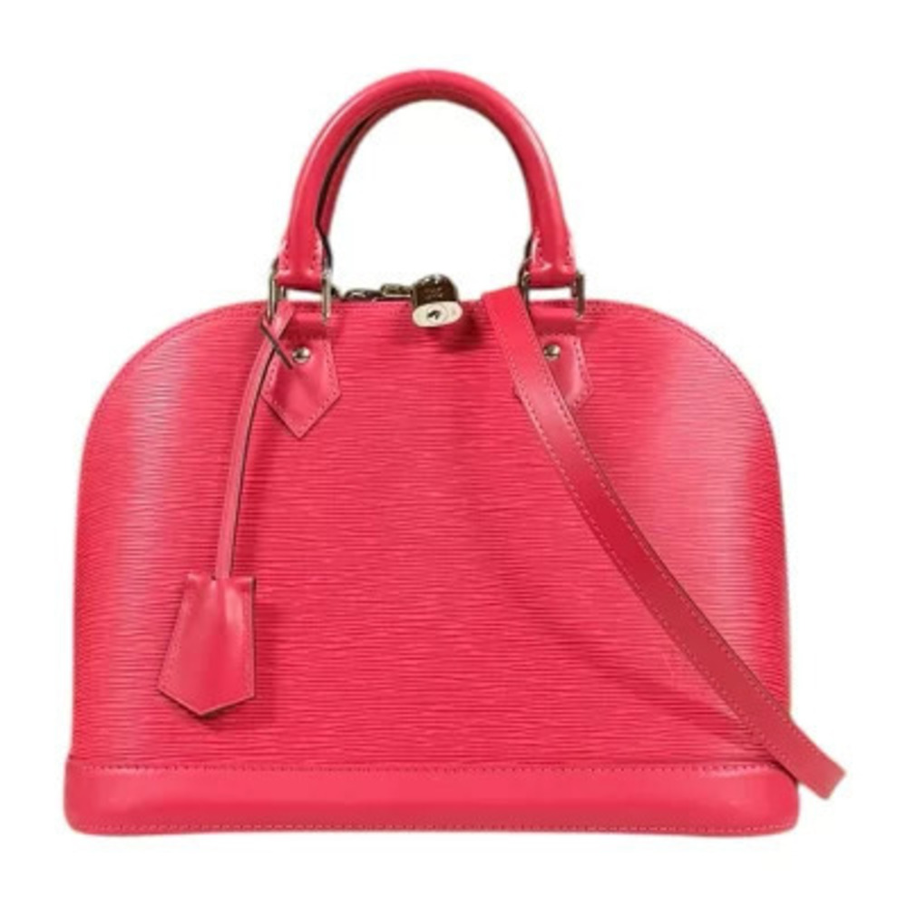Louis Vuitton Alma Epi Shoulder Bag Leather Pink